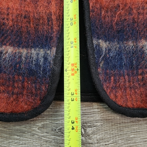 TOPSHOP Wool Blend Shacket Oversized Open Cardigan Jacket Orange Black 6 - Picture 13 of 16